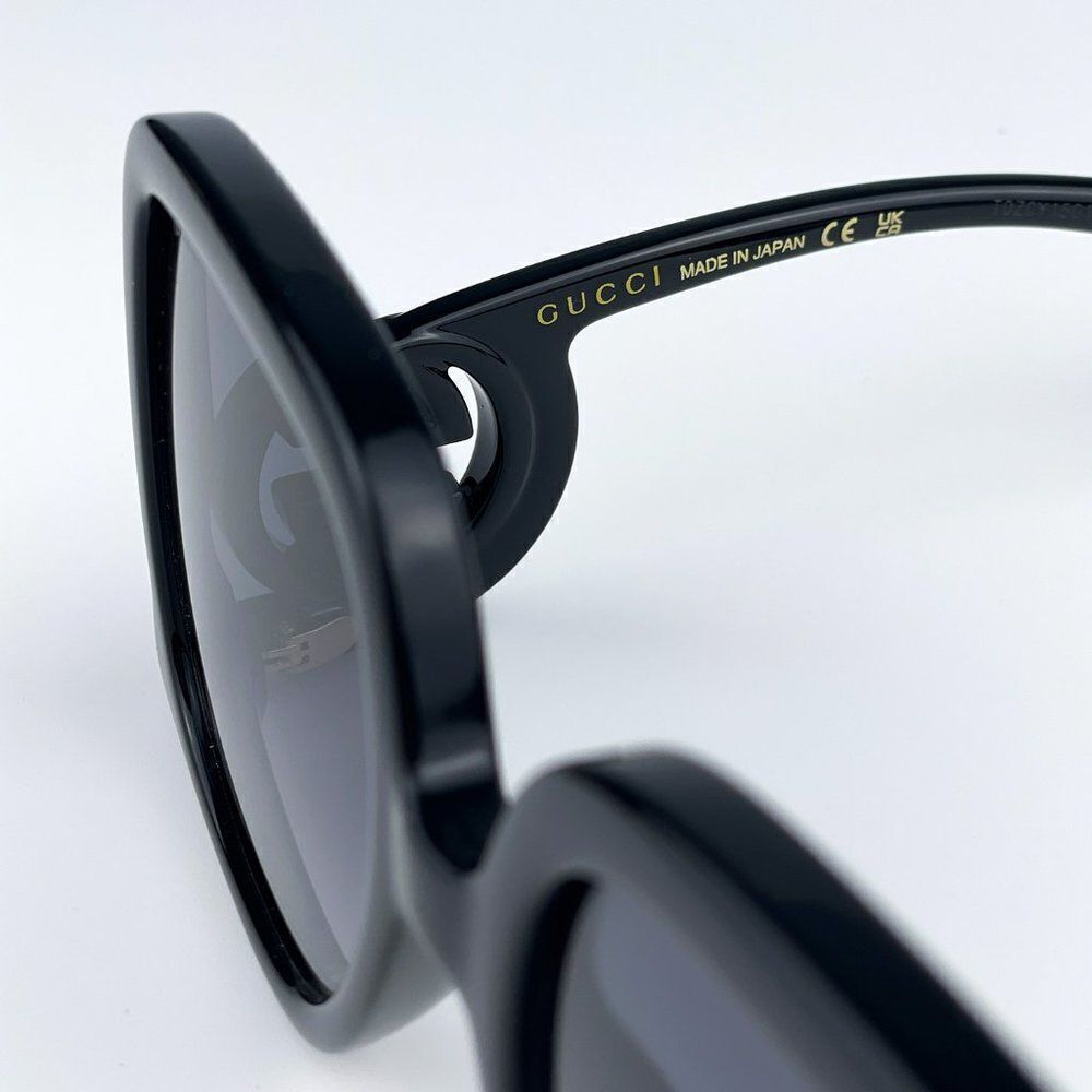 NEW Gucci GG1326S 001 Black Grey Gradient Oversized Square Women Sunglasses - Picture 9 of 12